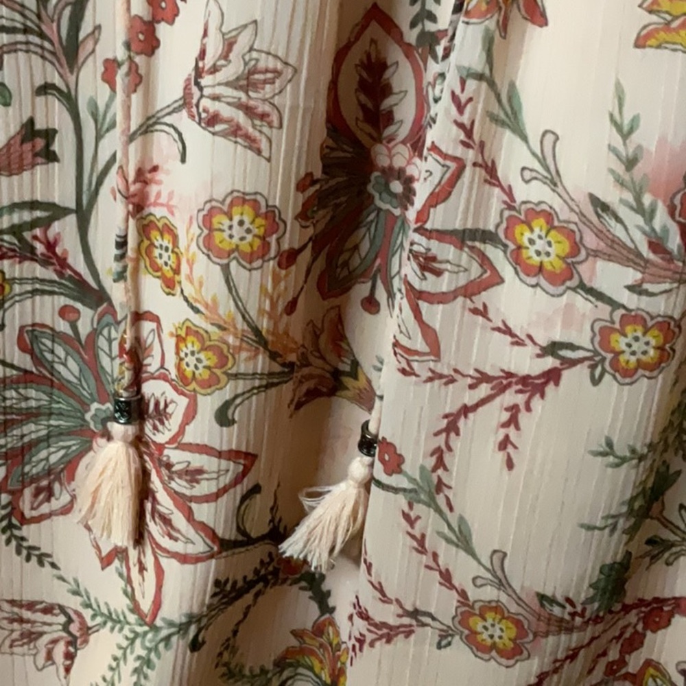 St. John's Bay Pink Floral Peasant Tunic - Picture 4 of 6